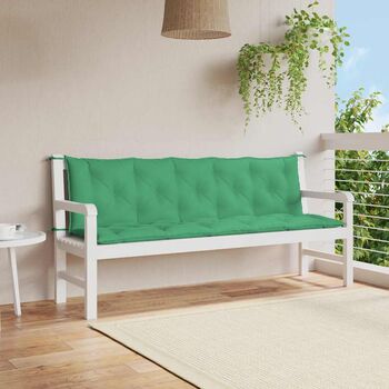  Pernă bancă de grădină, verde, 180x(50+50)x7cm, material oxford
