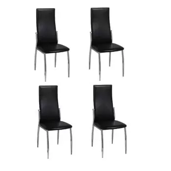 Set 4 bucati scaune de bucatarie, negru, 54 x 43 x 100 cm