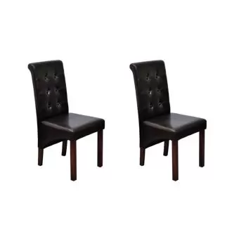 Set 2 bucati scaune de bucatarie, maro, 43 x 52 x 95 cm