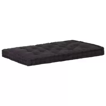 Perna podea canapea din paleti, negru, 120 x 80 x 10 cm