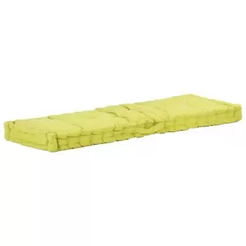 Perna podea canapea din paleti, verde, 120 x 40 x 7 cm