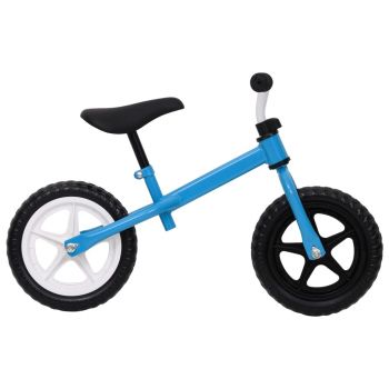 Bicicletă pentru echilibru 12 inci, cu roți, albastru