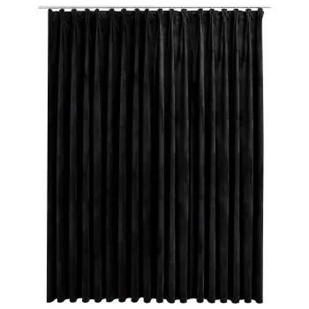 Draperie opaca, negru, 290 x 245 cm