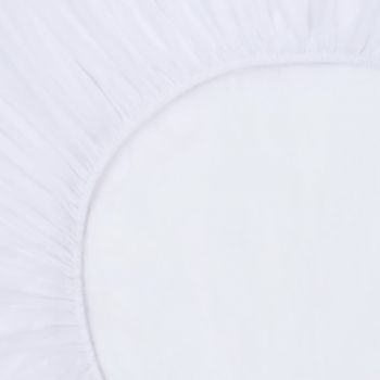 Cearsafuri pliabile impermeabile 2 buc. alb bumbac, alb, 70 x 140 cm