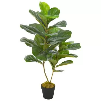 Planta artificiala ficus cu ghiveci, verde, 90 cm