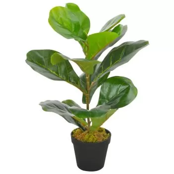 Planta artificiala ficus cu ghiveci, verde, 45 cm