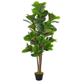 Plantă artificială ficus cu ghiveci, verde, 152 cm