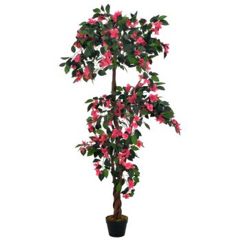 Plantă artificială rododendron cu ghiveci, roz, 165 cm
