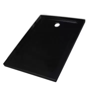 Cadita de dus dreptunghiulara din ABS, negru, 80 x 110 x 4 cm