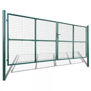 Gard din plasa pentru gradina 415 x 200 cm/400 x 150 cm, verde, 415 x 200 cm