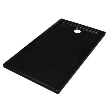 Cădiță de duș dreptunghiulară din ABS, negru, 70 x 120 cm