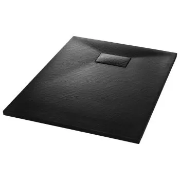 Cadita de dus, negru, 100 x 70 cm