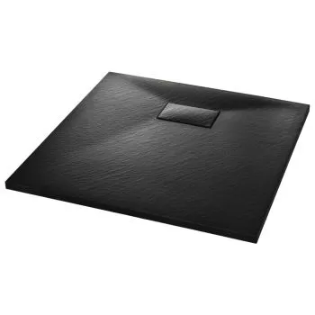 Cadita de dus, negru, 80 x 80 cm