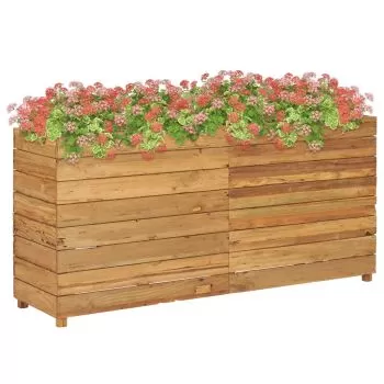  Strat înălțat, 150x40x72 cm, lemn de tec reciclat și oțel