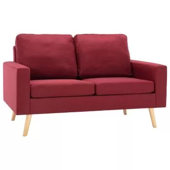 Canapea cu 2 locuri, bordo, 130 x 76 x 82.5 cm