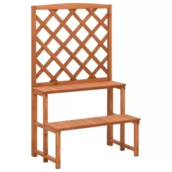  Suport plante cu spalier, 70x42x115 cm, lemn masiv de brad