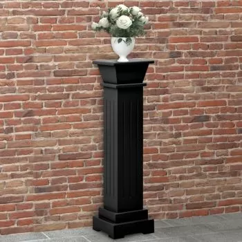 Suport plante clasic formă stâlp pătrat negru 17x17x66 cm MDF