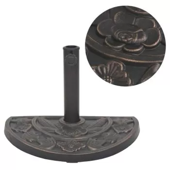  Suport umbrelă de soare, rășină, semicerc, bronz, 9 kg