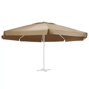 Panza de schimb umbrela de soare de gradina gri taupe 600 cm, gri taupe, Φ 600 cm
