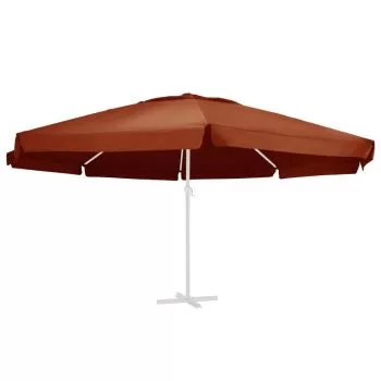 Panza de schimb umbrela de soare de gradina caramiziu 600 cm, terracota, Φ 600 cm