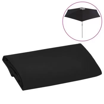 Panza de schimb umbrela de soare de exterior, negru, 300 cm