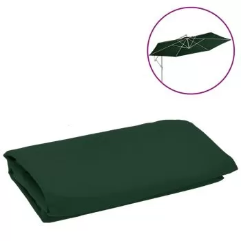 Panza de schimb umbrela de soare consola, verde, 350 cm