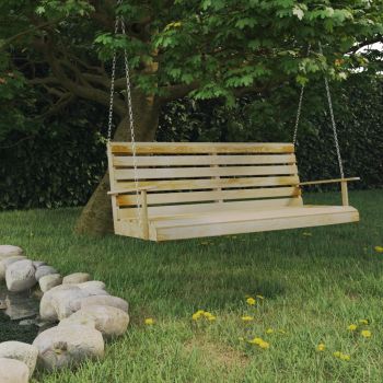 Balansoar de grădină, 155x65x60 cm, lemn tratat de pin