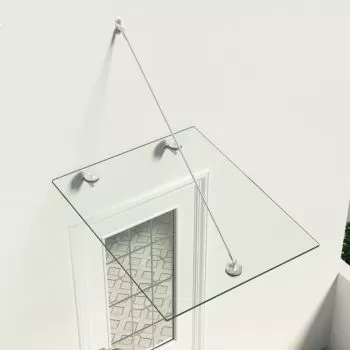 Copertina sticla securizata VSG pentru intrare, transparent, 90 x 75 cm