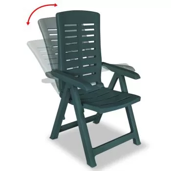 Set 2 bucati scaune de gradina rabatabile, verde