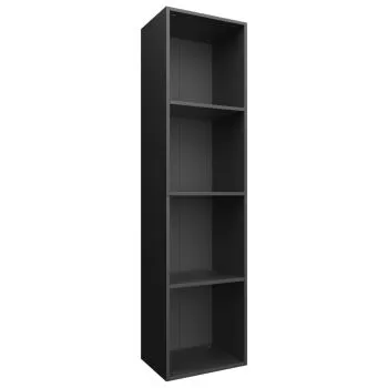 Biblioteca/Comoda TV, negru, 36 x 30 x 143 cm