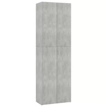 Dulap de birou, gri beton, 60 x 32 x 190 cm