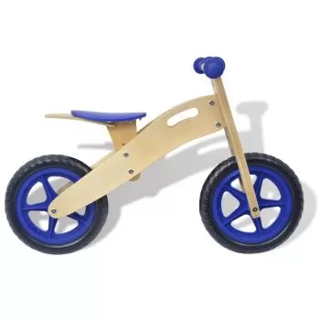Bicicleta pentru echilibru din lemn, albastru