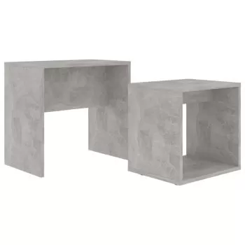 Set masute de cafea, gri beton, 30 x 45 cm