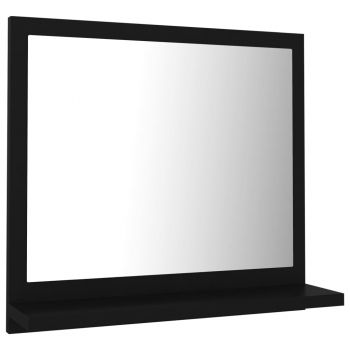 Oglindă de baie, negru, 40 x 10.5 x 37 cm, PAL