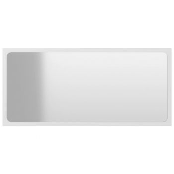 Oglindă de baie, alb, 80x1.5x37 cm, PAL