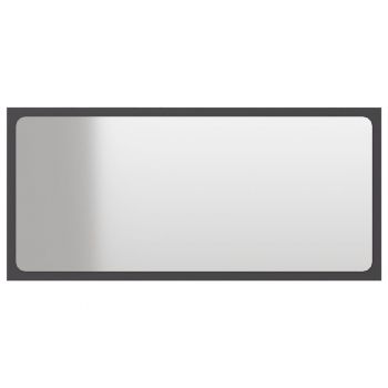 Oglindă de baie, gri, 80x1.5x37 cm, PAL