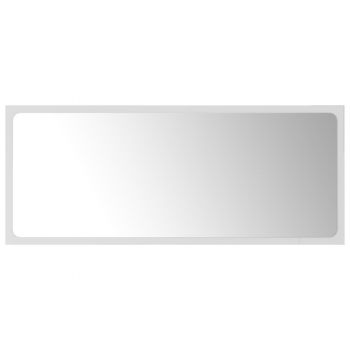 Oglindă de baie, alb, 90x1.5x37 cm, PAL