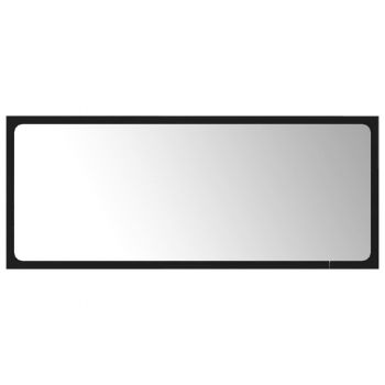 Oglindă de baie, negru, 90x1.5x37 cm, PAL