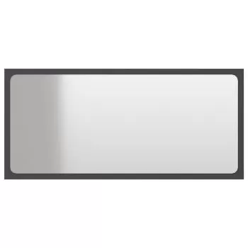 Oglinda de baie, gri, 80 x 1.5 x 37 cm