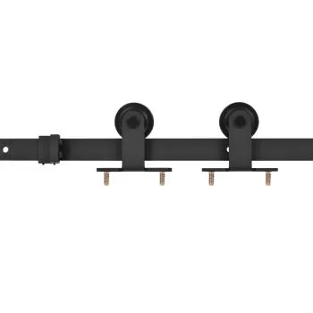 Set feronerie pentru usa glisanta, negru, 183 cm