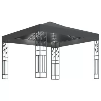 Pavilion cu sir de lumini LED, antracit, 3 x 3 x