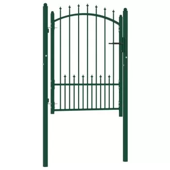 Poarta de gard cu tepuse, verde, 100 x 125 cm