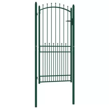 Poarta de gard cu tepuse, verde, 100 x 200 cm