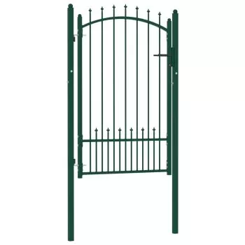Poarta de gard cu tepuse, verde, 100 x 150 cm