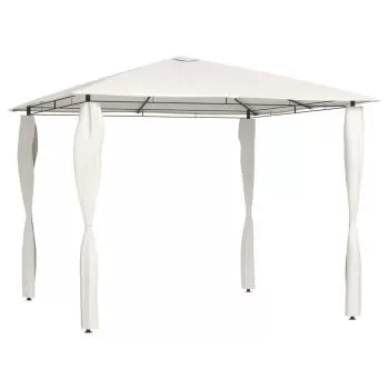  Pavilion cu huse pentru stâlpi, crem, 3x3x2,6 m, 160 g/m²