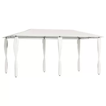  Pavilion cu huse pentru stâlpi, crem, 2,98x5,3x2,59 m, 160 g/m²