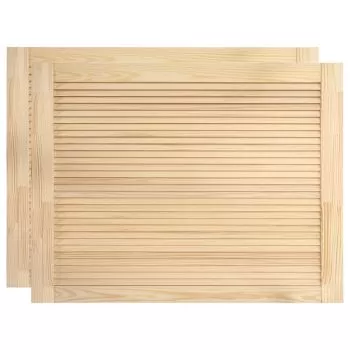 Uși lamelare, 2 buc., 39,5x59,4 cm, lemn masiv de pin