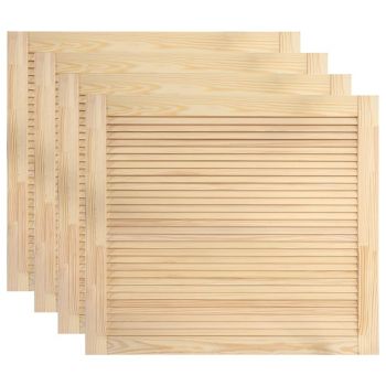 Uși lamelare, 4 buc., 39,5x49,4 cm, lemn masiv de pin