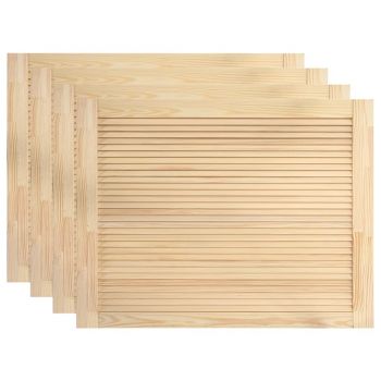 Uși lamelare, 4 buc., 39,5x59,4 cm, lemn masiv de pin