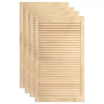 Uși lamelare, 4 buc., 99,3x49,4 cm, lemn masiv de pin